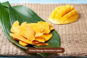 Dried Mango Nutrition Label
