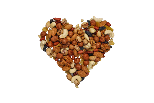 Heart made of Dried Fruit